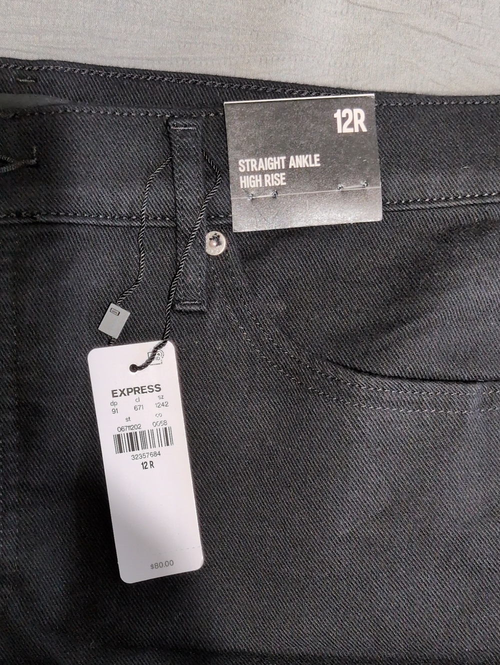 Express Women's Straight Ankle High-Rise Jeans - Black